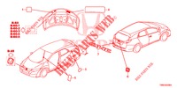 EMBLEME/WARNETIKETTEN  für Honda CIVIC TOURER DIESEL 1.6 S 5 Türen 6 gang-Schaltgetriebe 2015