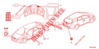 EMBLEME/WARNETIKETTEN  für Honda CIVIC TOURER 1.8 EXECUTIVE 5 Türen 6 gang-Schaltgetriebe 2015