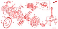KURBELWELLE/KOLBEN  für Honda CIVIC TOURER 1.8 LIFESTYLE 5 Türen 6 gang-Schaltgetriebe 2015