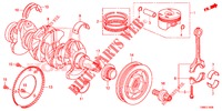 KURBELWELLE/KOLBEN  für Honda CIVIC TOURER 1.8 LIFESTYLE 5 Türen 5 gang automatikgetriebe 2015