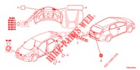 EMBLEME/WARNETIKETTEN  für Honda CIVIC TOURER DIESEL 1.6 STYLE NAVI 5 Türen 6 gang-Schaltgetriebe 2016