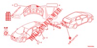EMBLEME/WARNETIKETTEN  für Honda CIVIC TOURER 1.8 COMFORT 5 Türen 6 gang-Schaltgetriebe 2016