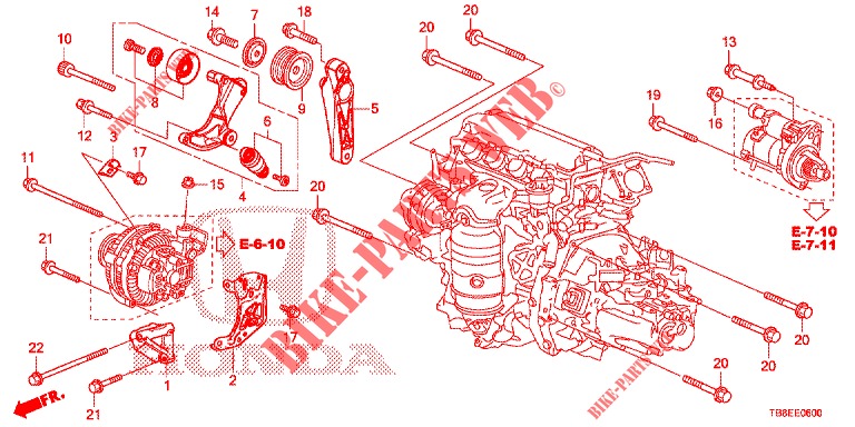 AUTOMATISCHE SPANNVORRICHTUNG  für Honda CIVIC TOURER 1.8 EXECUTIVE NAVI 5 Türen 5 gang automatikgetriebe 2016