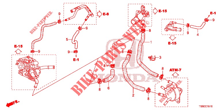 HEIZUNGSEINHEIT/WASSERSCHLAUCH  für Honda CIVIC TOURER 1.8 EXECUTIVE NAVI 5 Türen 5 gang automatikgetriebe 2016
