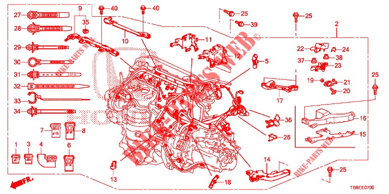KABELBAUM(1)  für Honda CIVIC TOURER 1.8 EXECUTIVE NAVI 5 Türen 5 gang automatikgetriebe 2016