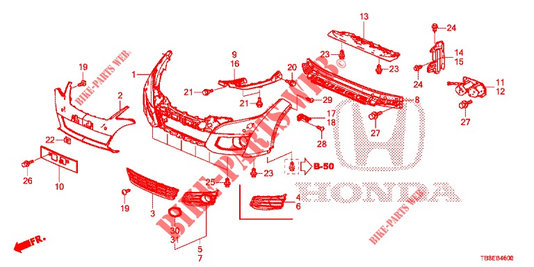 VORDERE STOSSFAENGER  für Honda CIVIC TOURER 1.8 EXECUTIVE NAVI 5 Türen 5 gang automatikgetriebe 2016