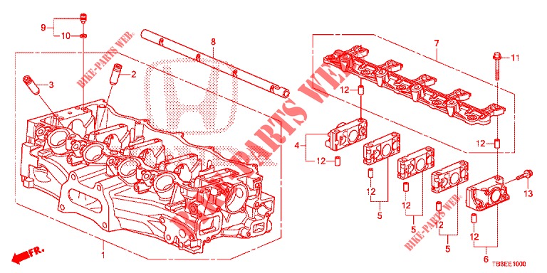 ZYLINDERKOPFDECKEL  für Honda CIVIC TOURER 1.8 EXECUTIVE NAVI 5 Türen 5 gang automatikgetriebe 2016