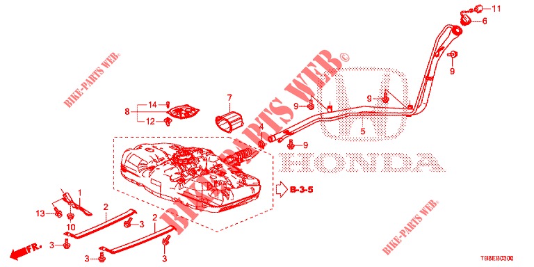 KRAFTSTOFFEINFUELLROHR  für Honda CIVIC TOURER 1.8 EXECUTIVE 5 Türen 5 gang automatikgetriebe 2016