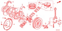 KURBELWELLE/KOLBEN  für Honda CIVIC TOURER 1.8 LIFESTYLE 5 Türen 6 gang-Schaltgetriebe 2016