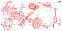 KURBELWELLE/KOLBEN  für Honda CIVIC TOURER 1.8 LIFESTYLE 5 Türen 5 gang automatikgetriebe 2016