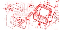HECKKLAPPENPLATTE(2D)  für Honda CIVIC TOURER DIESEL 1.6 ELEGANCE 5 Türen 6 gang-Schaltgetriebe 2017
