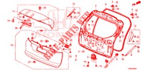 HECKKLAPPENPLATTE(2D)  für Honda CIVIC TOURER DIESEL 1.6 SPORT NAVI 5 Türen 6 gang-Schaltgetriebe 2017