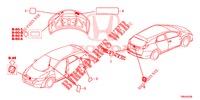EMBLEME/WARNETIKETTEN  für Honda CIVIC TOURER DIESEL 1.6 LIFSTYLE 5 Türen 6 gang-Schaltgetriebe 2017