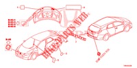 EMBLEME/WARNETIKETTEN  für Honda CIVIC TOURER 1.8 COMFORT 5 Türen 5 gang automatikgetriebe 2017