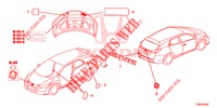 EMBLEME/WARNETIKETTEN  für Honda CIVIC TOURER 1.8 ELEGANCE S 5 Türen 6 gang-Schaltgetriebe 2017