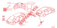 EMBLEME/WARNETIKETTEN  für Honda CIVIC TOURER 1.8 EXECUTIVE 5 Türen 6 gang-Schaltgetriebe 2017