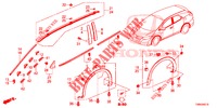 ZIERLEISTE/SCHUTZ  für Honda CIVIC TOURER 1.8 LIFESTYLE 5 Türen 6 gang-Schaltgetriebe 2017