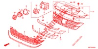 GRILL, VORNE/ZIERLEISTE  für Honda CR-V 2.0 EXECUTIVE 5 Türen 5 gang automatikgetriebe 2012