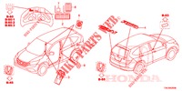 EMBLEME/WARNETIKETTEN  für Honda CR-V 2.0 COMFORT 5 Türen 6 gang-Schaltgetriebe 2013