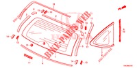 HECKFENSTER/HINTERES SEITENFENSTER  für Honda CR-V 2.0 COMFORT 5 Türen 6 gang-Schaltgetriebe 2013