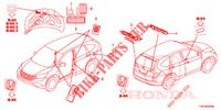 EMBLEME/WARNETIKETTEN  für Honda CR-V 2.0 COMFORT 5 Türen 5 gang automatikgetriebe 2013