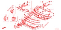 GRILL, VORNE/ZIERLEISTE  für Honda CR-V 2.0 COMFORT 5 Türen 5 gang automatikgetriebe 2013