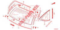 HECKFENSTER/HINTERES SEITENFENSTER  für Honda CR-V 2.0 COMFORT 5 Türen 5 gang automatikgetriebe 2013