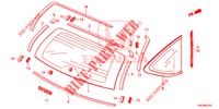 HECKFENSTER/HINTERES SEITENFENSTER  für Honda CR-V 2.0 ELEGANCE 5 Türen 6 gang-Schaltgetriebe 2013