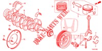 KURBELWELLE/KOLBEN (2.0L) für Honda CR-V 2.0 ELEGANCE 5 Türen 6 gang-Schaltgetriebe 2013