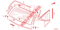 HECKFENSTER/HINTERES SEITENFENSTER  für Honda CR-V 2.0 ELEGANCE 5 Türen 5 gang automatikgetriebe 2013
