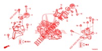 MOTORBEFESTIGUNGEN (2.0L) (MT) für Honda CR-V 2.0 ELEGANCE L 5 Türen 6 gang-Schaltgetriebe 2013