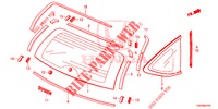 HECKFENSTER/HINTERES SEITENFENSTER  für Honda CR-V 2.0 ELEGANCE L 5 Türen 5 gang automatikgetriebe 2013