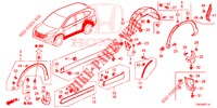 SEITENSCHWELLER ZIERLEISTE/SCHUTZ  für Honda CR-V 2.0 ELEGANCE L 5 Türen 5 gang automatikgetriebe 2013
