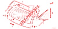 HECKFENSTER/HINTERES SEITENFENSTER  für Honda CR-V 2.0 EXECUTIVE 5 Türen 6 gang-Schaltgetriebe 2013