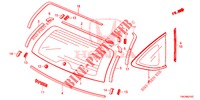 HECKFENSTER/HINTERES SEITENFENSTER  für Honda CR-V 2.0 EXECUTIVE 5 Türen 5 gang automatikgetriebe 2013