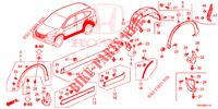 SEITENSCHWELLER ZIERLEISTE/SCHUTZ  für Honda CR-V 2.0 EXECUTIVE 5 Türen 5 gang automatikgetriebe 2013