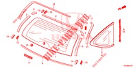 HECKFENSTER/HINTERES SEITENFENSTER  für Honda CR-V 2.0 S 5 Türen 6 gang-Schaltgetriebe 2013