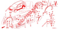 SEITENSCHWELLER ZIERLEISTE/SCHUTZ  für Honda CR-V 2.0 S 5 Türen 6 gang-Schaltgetriebe 2013