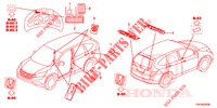 EMBLEME/WARNETIKETTEN  für Honda CR-V 2.0 S 5 Türen 5 gang automatikgetriebe 2013