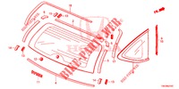 HECKFENSTER/HINTERES SEITENFENSTER  für Honda CR-V 2.0 S 5 Türen 5 gang automatikgetriebe 2013