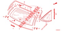 HECKFENSTER/HINTERES SEITENFENSTER  für Honda CR-V 2.0 COMFORT 5 Türen 6 gang-Schaltgetriebe 2014