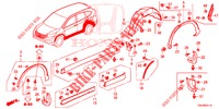 SEITENSCHWELLER ZIERLEISTE/SCHUTZ  für Honda CR-V 2.0 COMFORT 5 Türen 6 gang-Schaltgetriebe 2014
