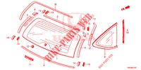 HECKFENSTER/HINTERES SEITENFENSTER  für Honda CR-V 2.0 COMFORT 5 Türen 5 gang automatikgetriebe 2014