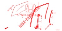 TUERFENSTER, HINTEN/REGLER  für Honda CR-V 2.0 COMFORT 5 Türen 5 gang automatikgetriebe 2014