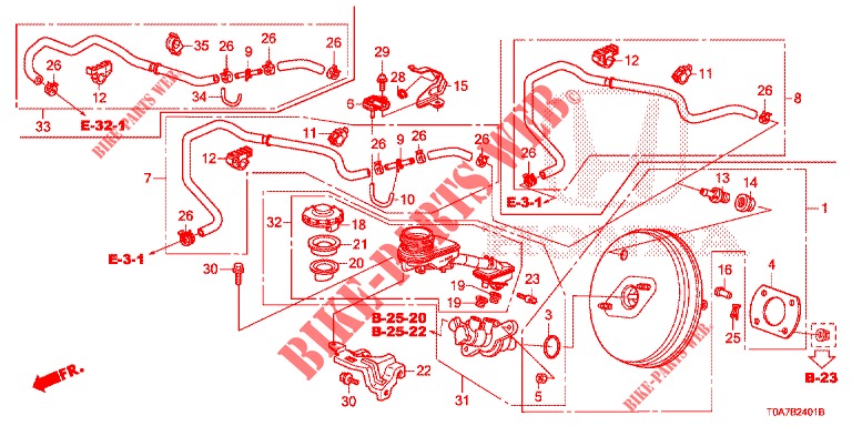 HAUPTBREMSZYLINDER/MASTER POWER (LH) (2) für Honda CR-V 2.0 COMFORT 5 Türen 5 gang automatikgetriebe 2014