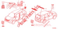 EMBLEME/WARNETIKETTEN  für Honda CR-V 2.0 ELEGANCE 5 Türen 6 gang-Schaltgetriebe 2014
