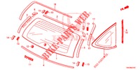 HECKFENSTER/HINTERES SEITENFENSTER  für Honda CR-V 2.0 ELEGANCE 5 Türen 6 gang-Schaltgetriebe 2014