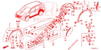SEITENSCHWELLER ZIERLEISTE/SCHUTZ  für Honda CR-V 2.0 ELEGANCE 5 Türen 6 gang-Schaltgetriebe 2014