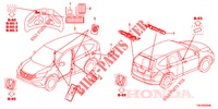 EMBLEME/WARNETIKETTEN  für Honda CR-V 2.0 ELEGANCE 5 Türen 5 gang automatikgetriebe 2014