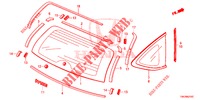 HECKFENSTER/HINTERES SEITENFENSTER  für Honda CR-V 2.0 ELEGANCE 5 Türen 5 gang automatikgetriebe 2014